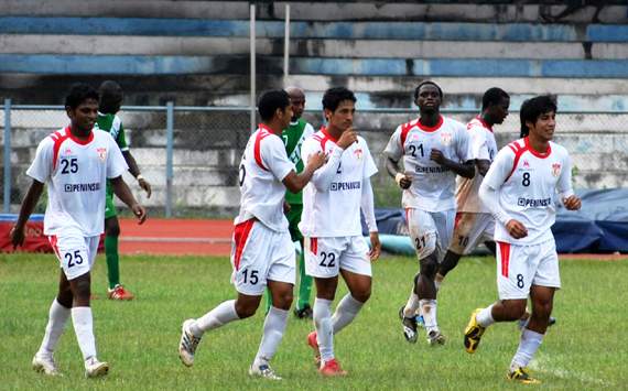 I-League: Lester Fernandez celebrates his first goal, HAL v Pune FC
