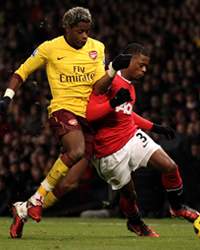 EPL: Patrice Evra & Alexander Song, Manchester United v Arsenal