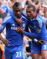 Salomon Kalou and Ashley Cole, Chelsea