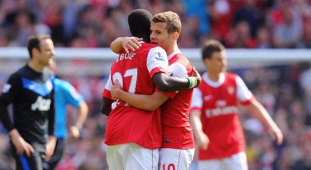 Jack Wilshere - Eboue, Arsenal Vs Manchester united - may 2011