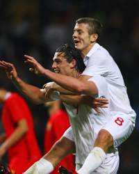 Andy Carroll and Jack Wilshere 