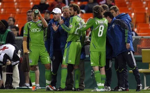 Sigi Schmid, Erik Friberg, Seattle Sounders FC; MLS (Getty Images)