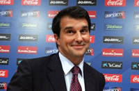 Joan Laporta, re-elected Barcelona president (AFP)