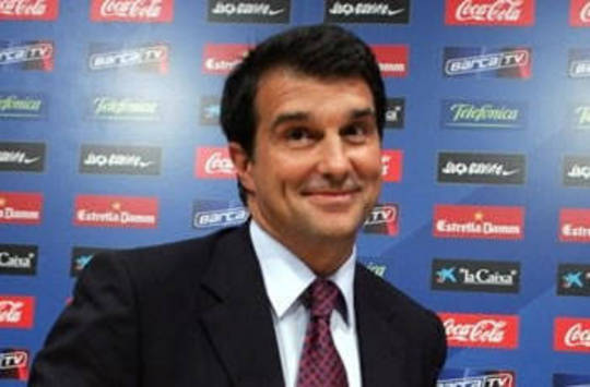 Joan Laporta, re-elected Barcelona president (AFP)