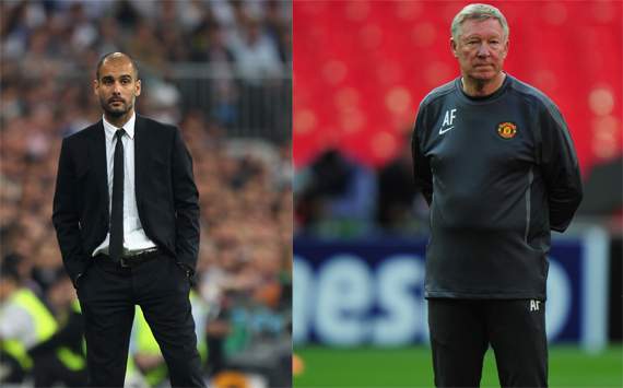 Pep Guardiolathe,Sir Alex Ferguson,Barcelona,Manchester United(Getty Images)