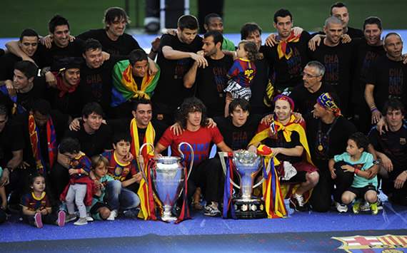 UEFA Champions League: Barcelona 
celebrates