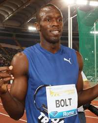 Usain Bolt of Jamaica,IAAF Compeed Golden Gala In Rome