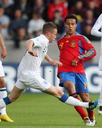 UEFA European U21 Championships: Thiago 
Alcantara - Thomas Cleverley - Kyle Walker, Spain v England