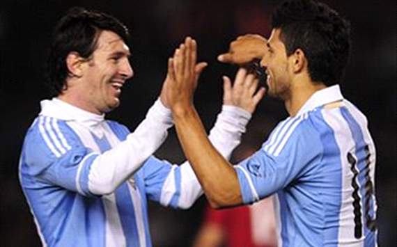 Sergio Agüero y Lionel Messi, Argentina
