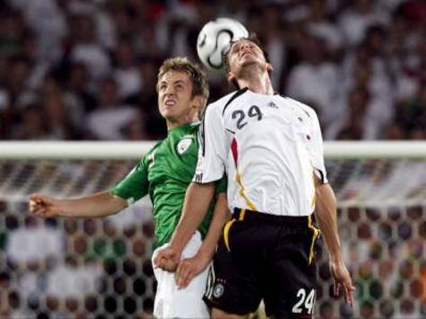 EC: Manuel Friedrich of Germany vs Kevin Doyle of Ireland (AFP)