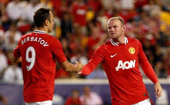 Dimitar Berbatov and Wayne Rooney, Manchester United (Getty Images)