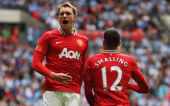 Phil Jones and Chris Smalling, Manchester United