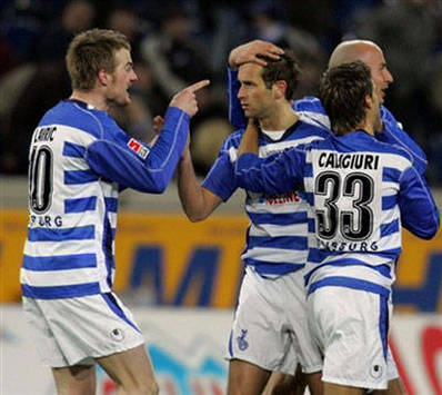 Duisburger Abstiegs-Jubel? (AFP)