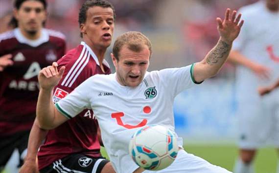 Hannover führte zur Pause 2:0 gegen den 1. FC Nürnberg