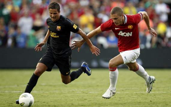 Ibrahim Afellay vs Nemanja Vidic, Audi Cup 2011, Barcelona - Manchester United