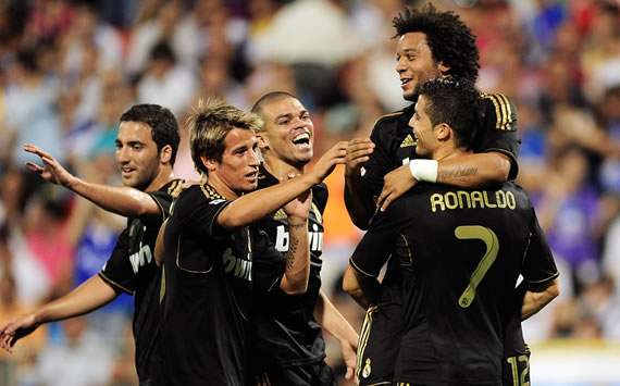 Higuain, Coentrao, Pepe, Marcelo, Cristiano Ronaldo, Zaragoza, Real Madrid