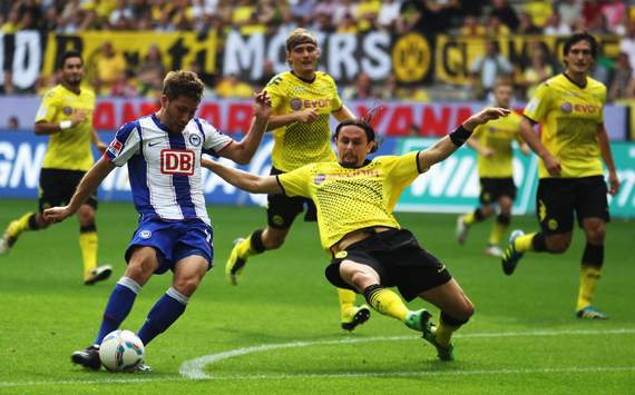 Bundesliga: Borussia Dortmund - Hertha BSC, Neven Subotic; Tunay Torun