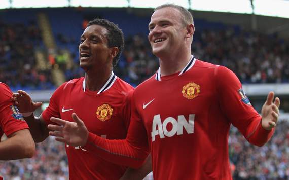 EPL - Bolton Wanderers v Manchester United, Wayne Rooney and Nani
