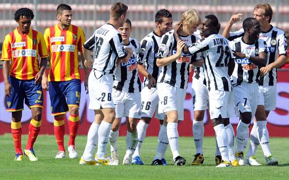 Udinese celebrating - Lecce-Udinese - Serie A (Getty Images)