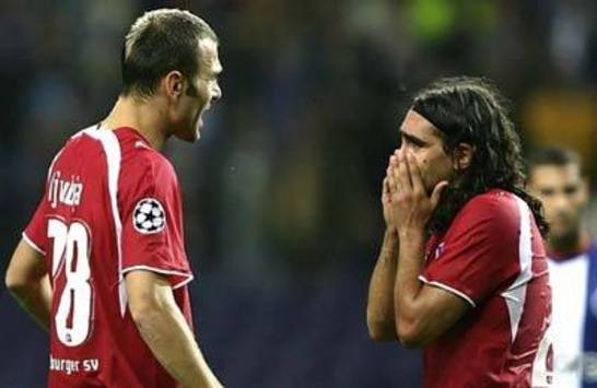 Champions League: Ljuboja & Sorin of Hamburger SV (AFP)