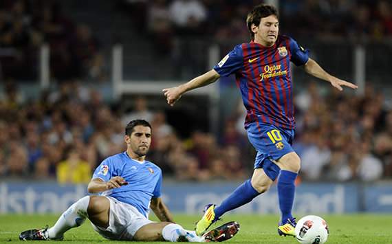 Liga BBVA: Barcelona-Osasuna: Lionel Messi; Raul Garcia