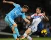 Ligue 1 : Andre-Pierre Gignac (Olympique de Marseille) vs Anthony Reveillere (Olympique Lyonnais)