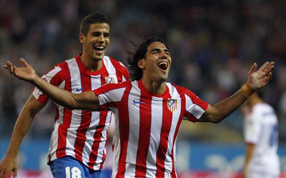 Alvaro Dominguez and Radamel Falcao (Atlético Madrid)