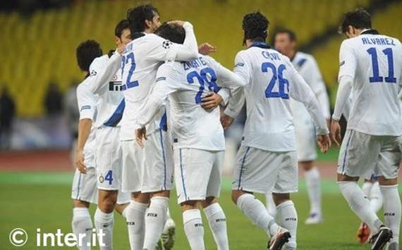 Inter celebrating - CSKA-Inter - Champions League (Inter.it)
