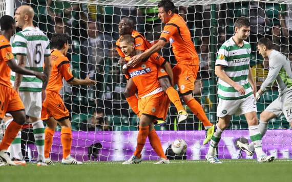 Udinese celebrating - Celtic-Udinese - Europa League (Getty Images)
