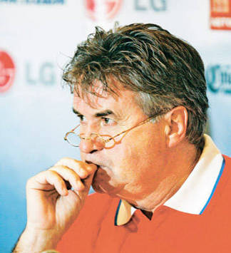 Guus Hiddink of Russia