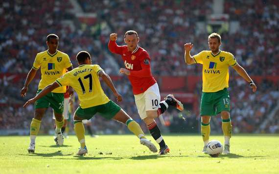 EPL,Wayne Rooney,Manchester United v Norwich City