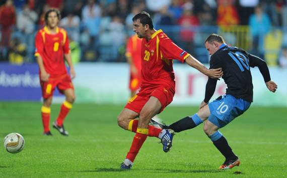  EURO 2012 Qualifier - Montenegro vs England, Wayne Rooney & Miodrag Dzudovic 