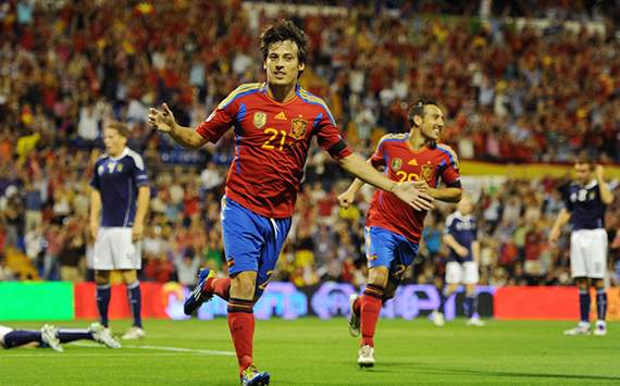 Euro 2012 Qualifiers: Spain-Scotland: David Silva