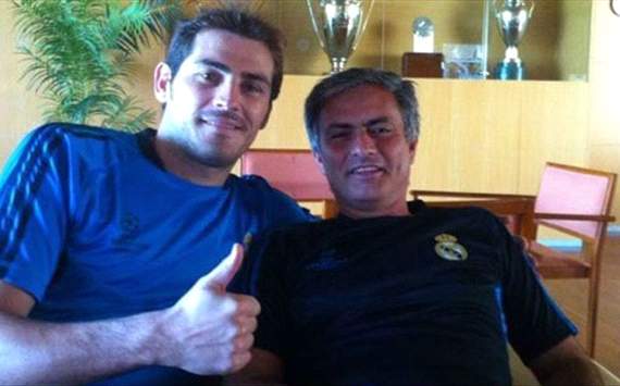 casillas y mourinho (previa de real-lyon)