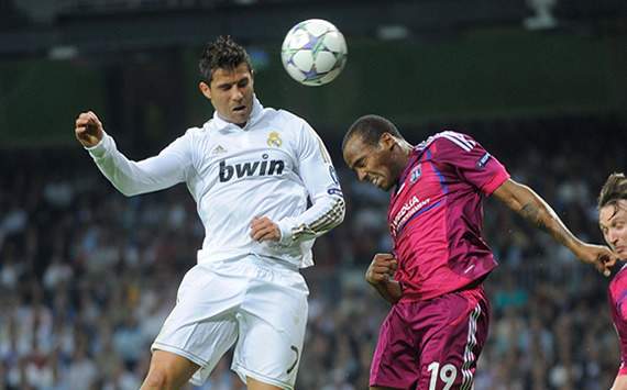UEFA Champions League: Real Madrid CF v Olympique Lyonnais: Cristiano Ronaldo; Jimmy Briand