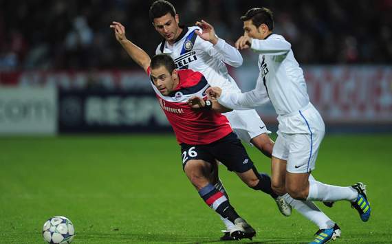 Joe Cole, Thiago Motta, Javier Zanetti - Lille-Inter, Champions League (Getty Images)