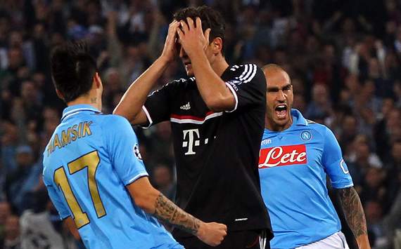 Champions League: Mario Gomez, Marek Hamsik, Paolo Cannavaro - Napoli-Bayern Munchen (Getty Images)