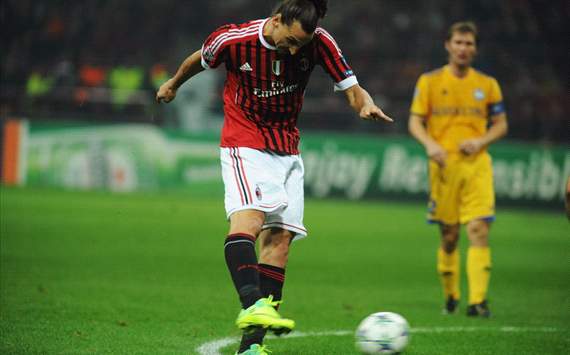 Zlatan Ibrahimovic - Milan-Bate Borisov - Champions League (Getty Images)