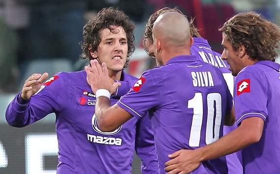 Stevan Jovetic, Santiago Silva, Alessio Cerci - Fiorentina-Catania (Getty Images)