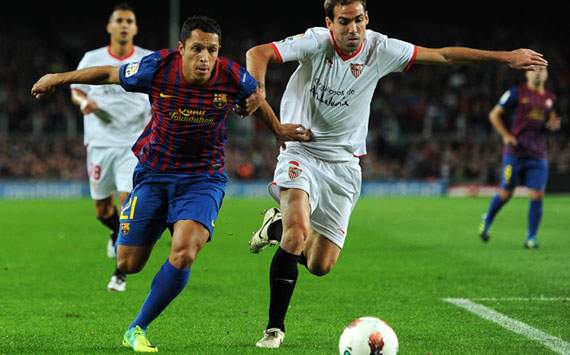 Liga BBVA: Barcelona-Sevilla:  Adriano; Fernando Navarro