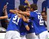 German Bundesliga: FC Schalke 04 - TSG 1899 Hoffenheim, Schalke players celebrating
