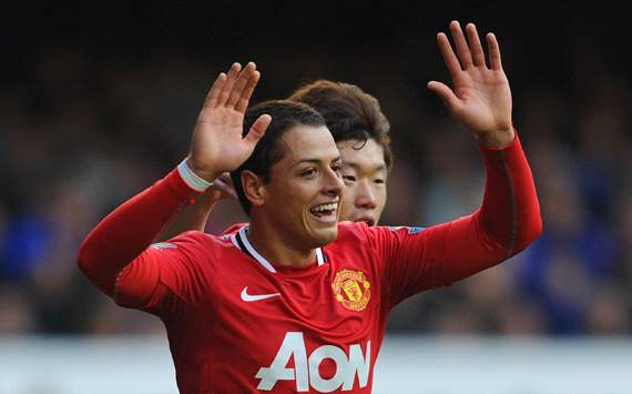 EPL :Javier Hernandez, Everton v Manchester United