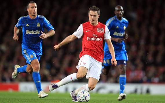 CL - Arsenal FC v Olympique de Marseille, Aaron Ramsey