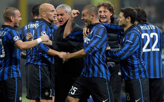 Sneijder, Cambiasso, Ranieri, Samuel, Zarate - Inter-Lille - Champions League (Getty Images)