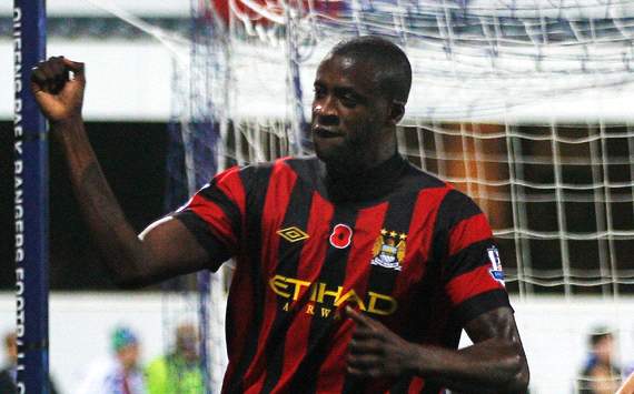 EPL: Yaya Toure, Queens Park Rangers v Manchester City 