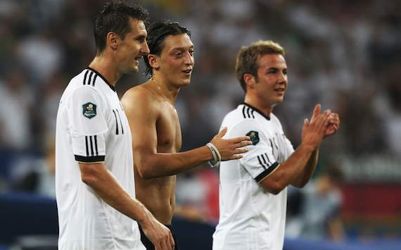 Germany: Miroslav Klose, Mesut Özil, Mario Götze