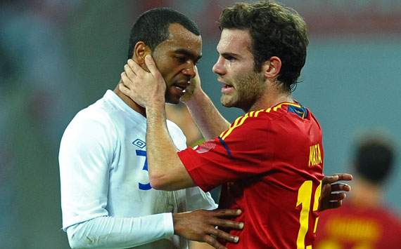International Friendly : England v Spain: Juan Mata; Ashley Cole
