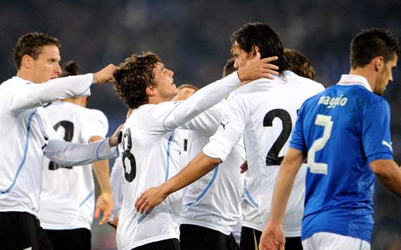 Uruguay players celebrating against Italy (Getty Images)