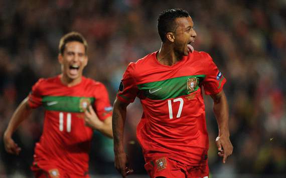 EURO 2012 Qualifier: Nani, Portugal v Bosnia 