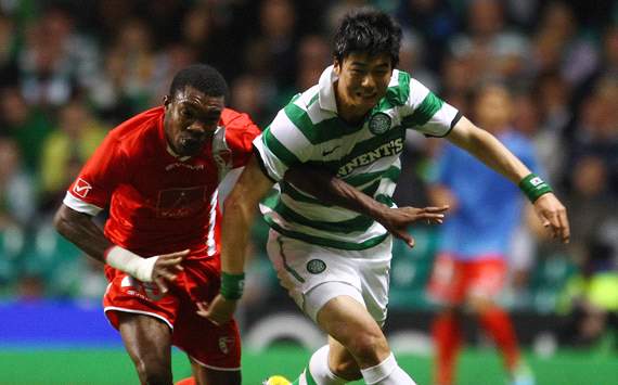 Celtic Glasgow vs. FC Sion, Geoffray Serey Die & Ki Sung Yeung